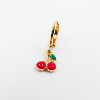 Boucle à l'unité dorée et cerise