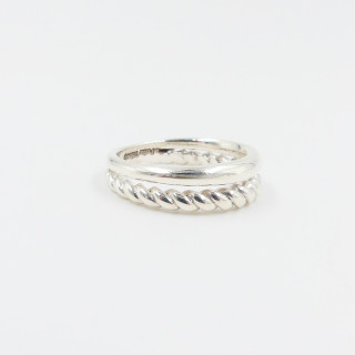 Bague Argent double rangs