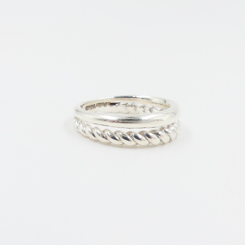 Bague Argent double rangs