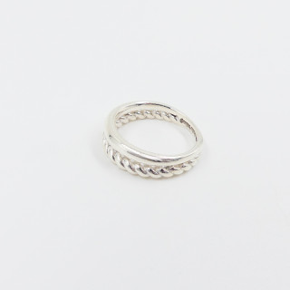Bague Argent double rangs