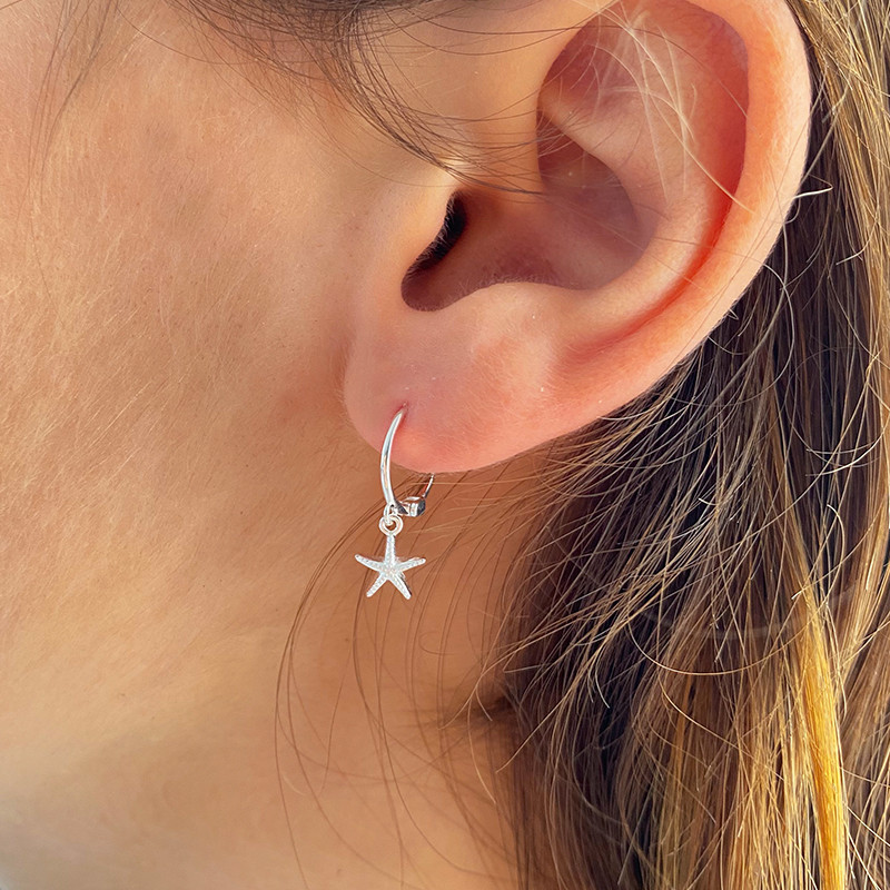 Boucle à l'unité Argent étoile de mer