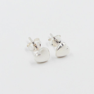 Clous argent coeur bombé