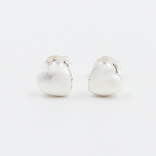 Clous argent coeur bombé