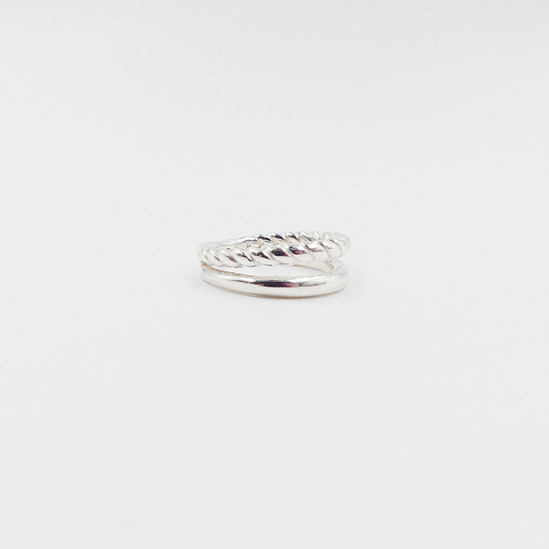 Bague Argent double rangs