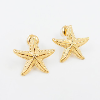 Boucles d’oreilles acier étoile de mer