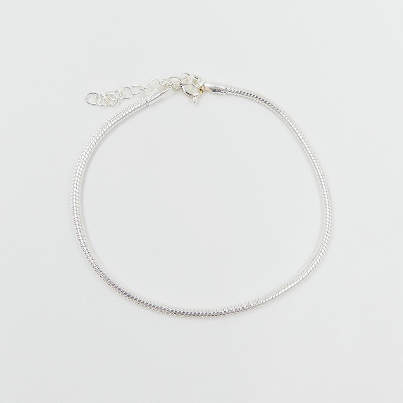 Bracelet Argent maille serpent ronde