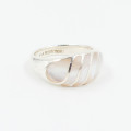 Bague Argent bombée nacre