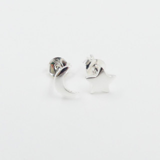 Clous argent étoile et lune