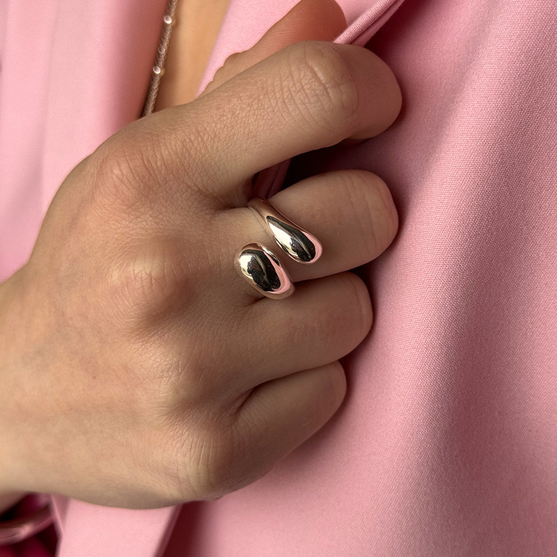 Bague Argent enlacée ajustable