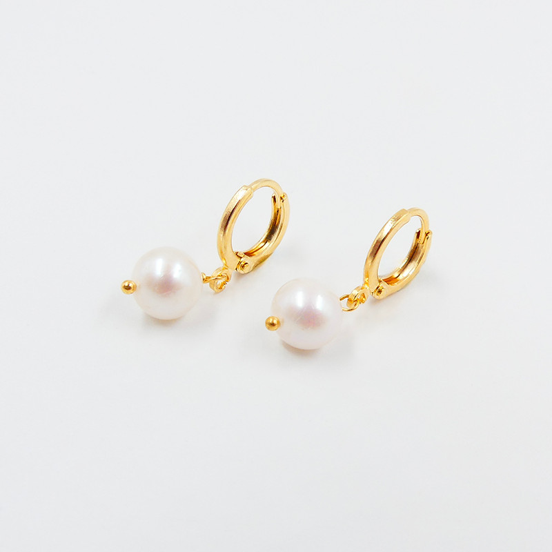 Créoles Plaqué or et Perle de Culture