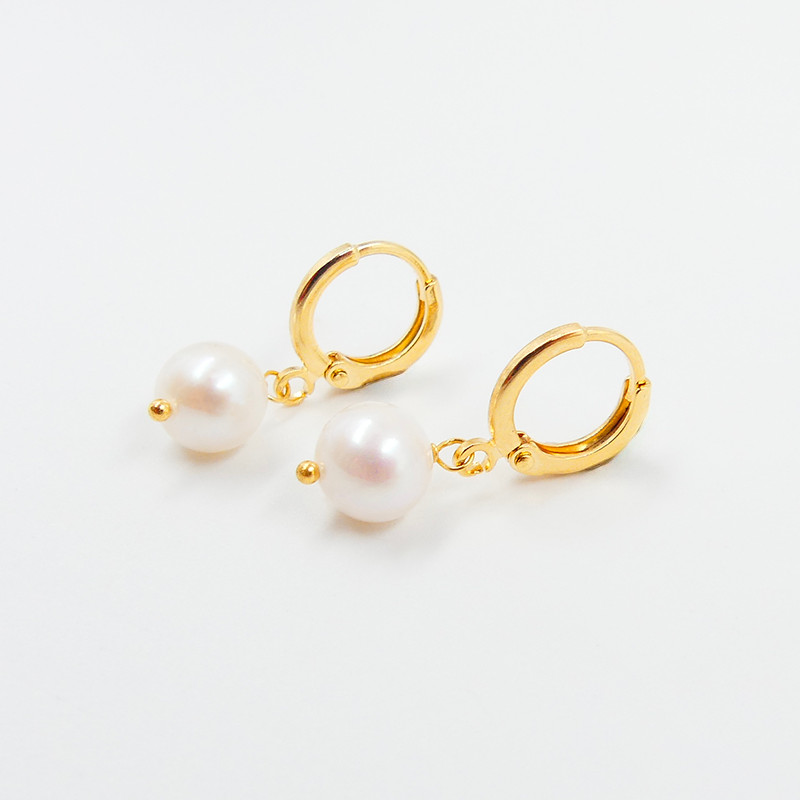 Créoles Plaqué or et Perle de Culture