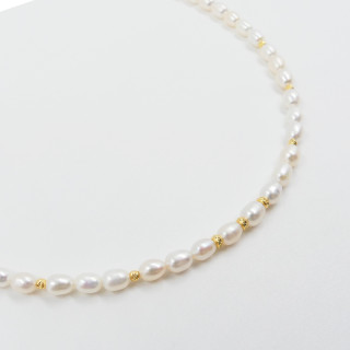 Collier Plaqué Or et perles de culture
