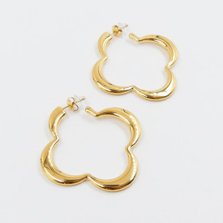 Boucles d’oreilles acier grand trèfle