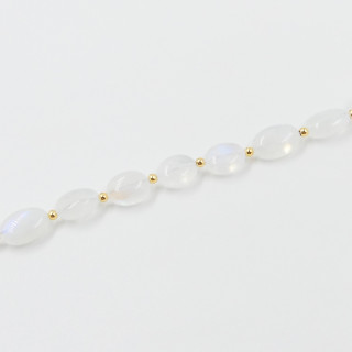 Bracelet Doré pierre lisse Pierre de Lune