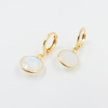 Boucles d'oreilles Doré éclat pierre de lune