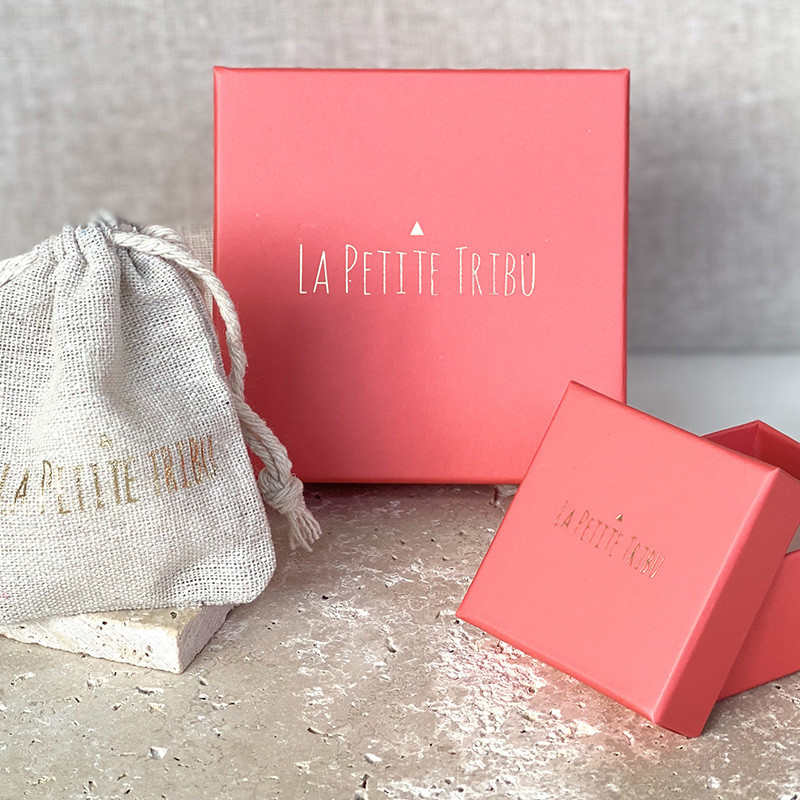 Bracelet Cordon Liberty Argent fleur et pompon fuchsia