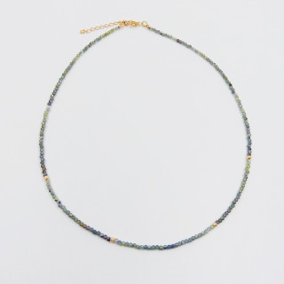 Collier Plaqué or pierres Saphir