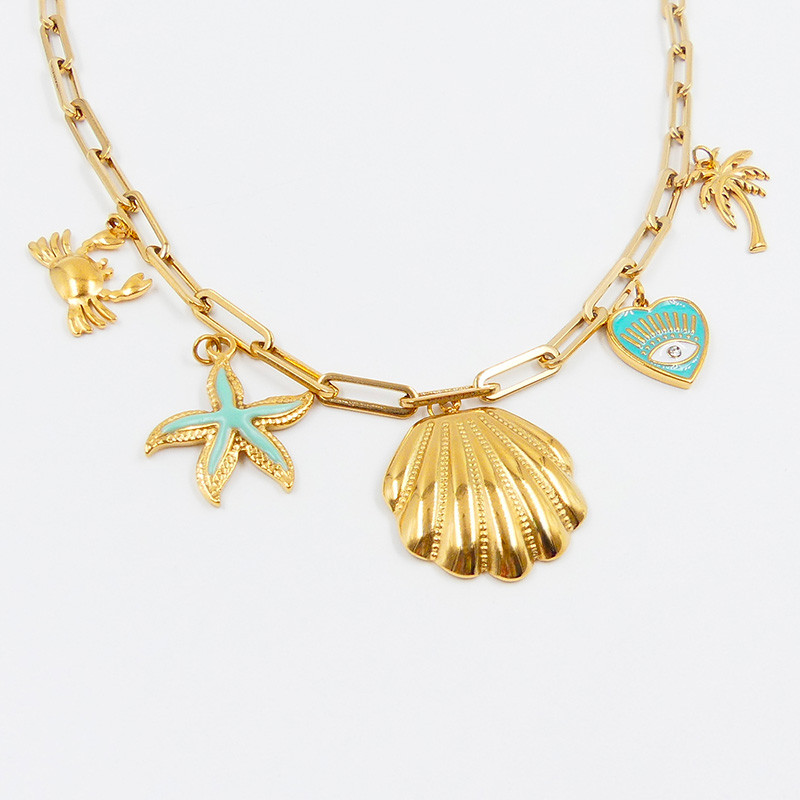 Collier Charms Dorés – Esprit Bord de Mer