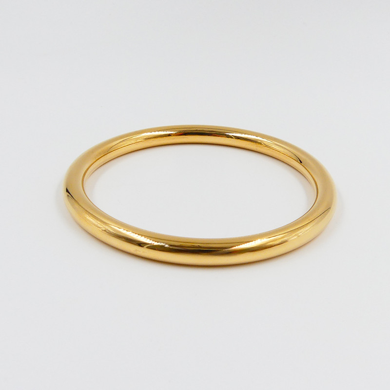 Jonc acier doré lisse 5mm