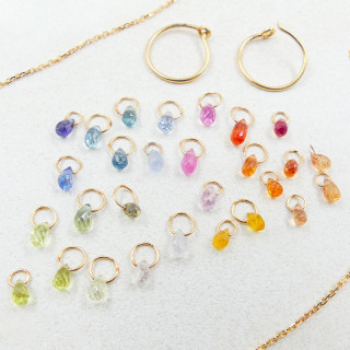 Charm's en or goutte saphir