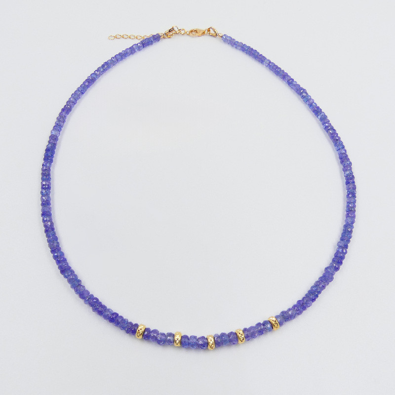Collier Plaqué or Tanzanite