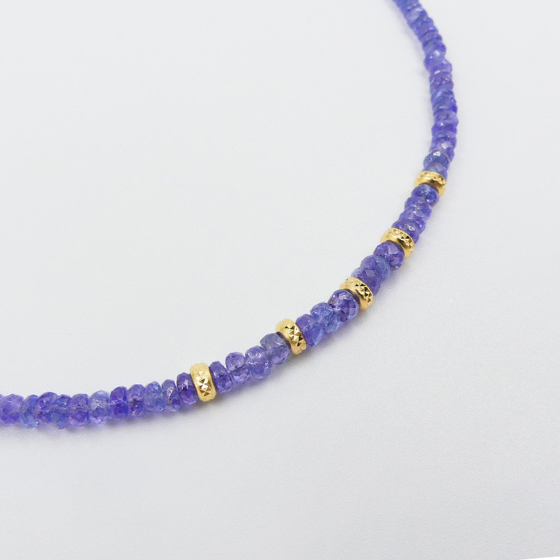 Collier Plaqué or Tanzanite