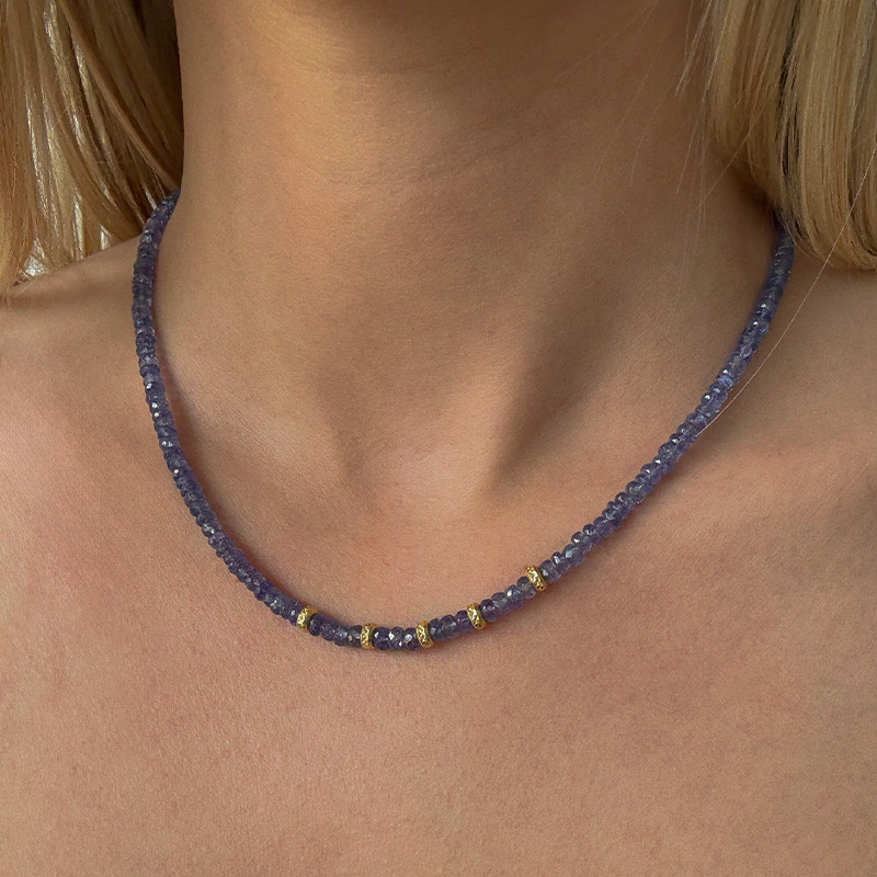 Collier Plaqué or Tanzanite