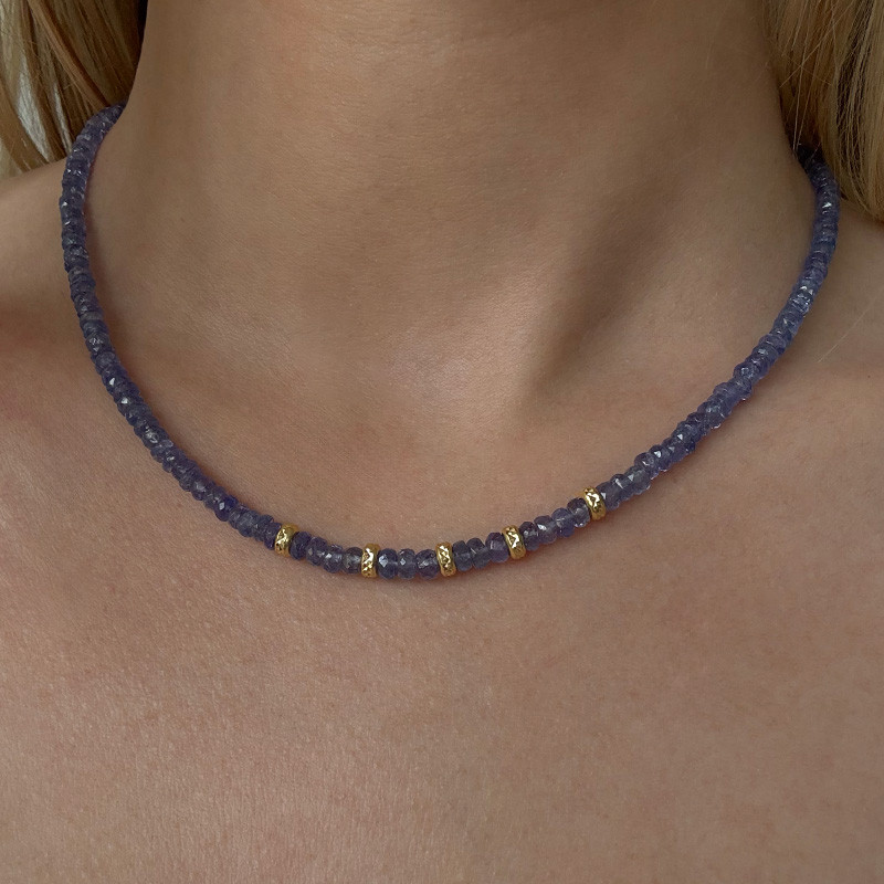 Collier Plaqué or Tanzanite