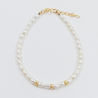 Bracelet Plaqué Or et perles de culture