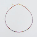Collier Plaqué or pierres Spinelle