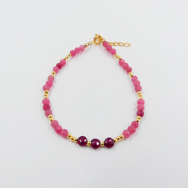 Bracelet Doré Rhodochrosite