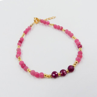 Bracelet Doré Rhodochrosite