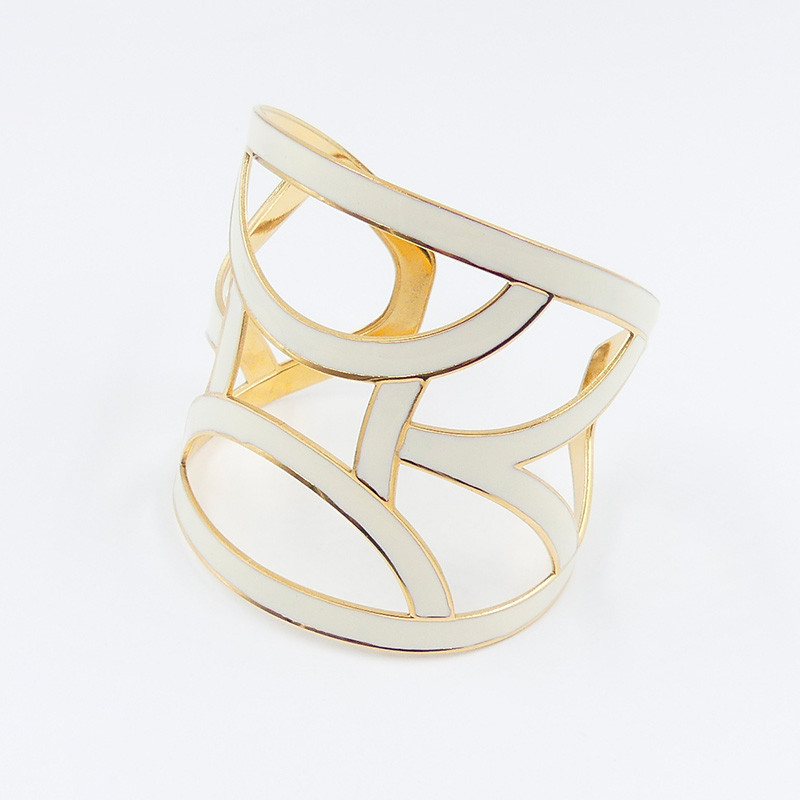 Manchette XXL maximaliste acier doré