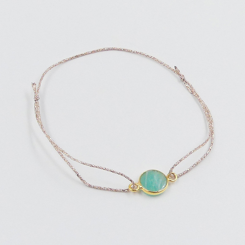 Bracelet Cordon Doré pierres