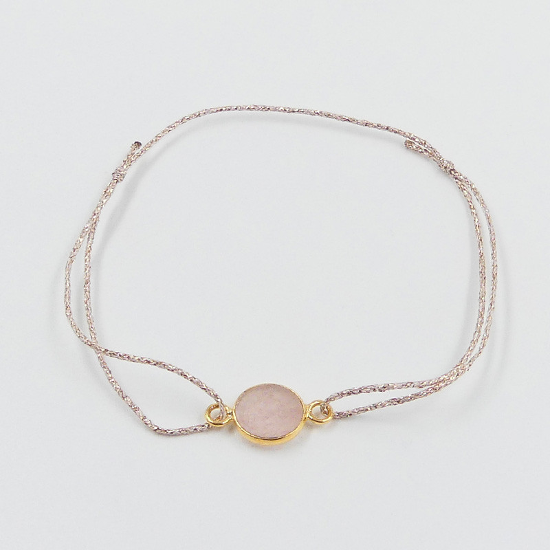 Bracelet Cordon Doré pierres