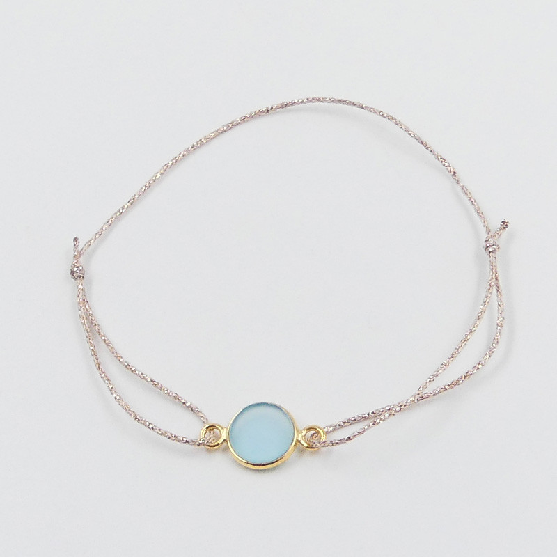 Bracelet Cordon Doré pierres