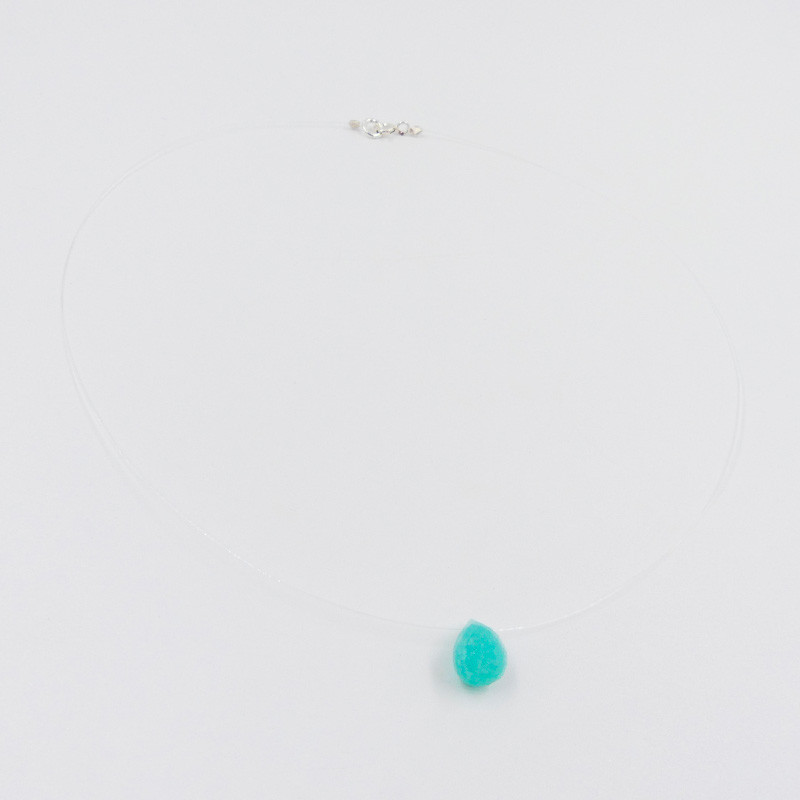 Collier Nylon Goutte Amazonite