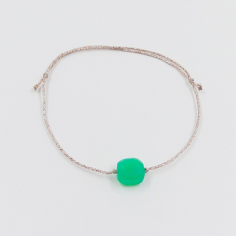 Bracelet Cordon pierres carrées