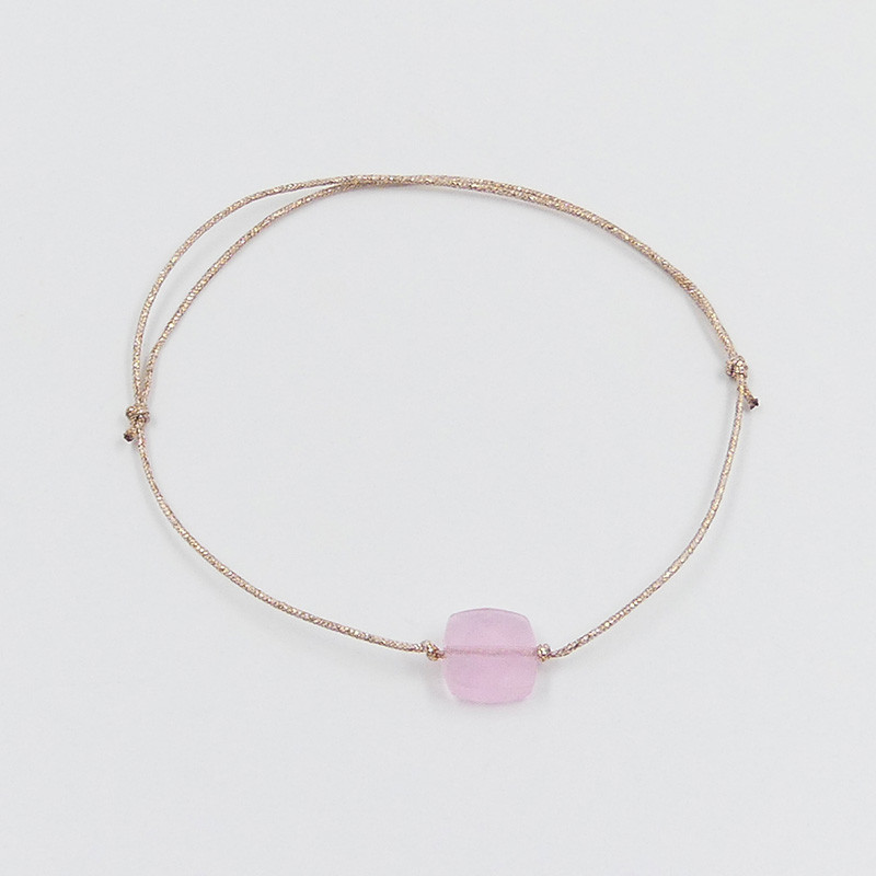 Bracelet Cordon pierres carrées