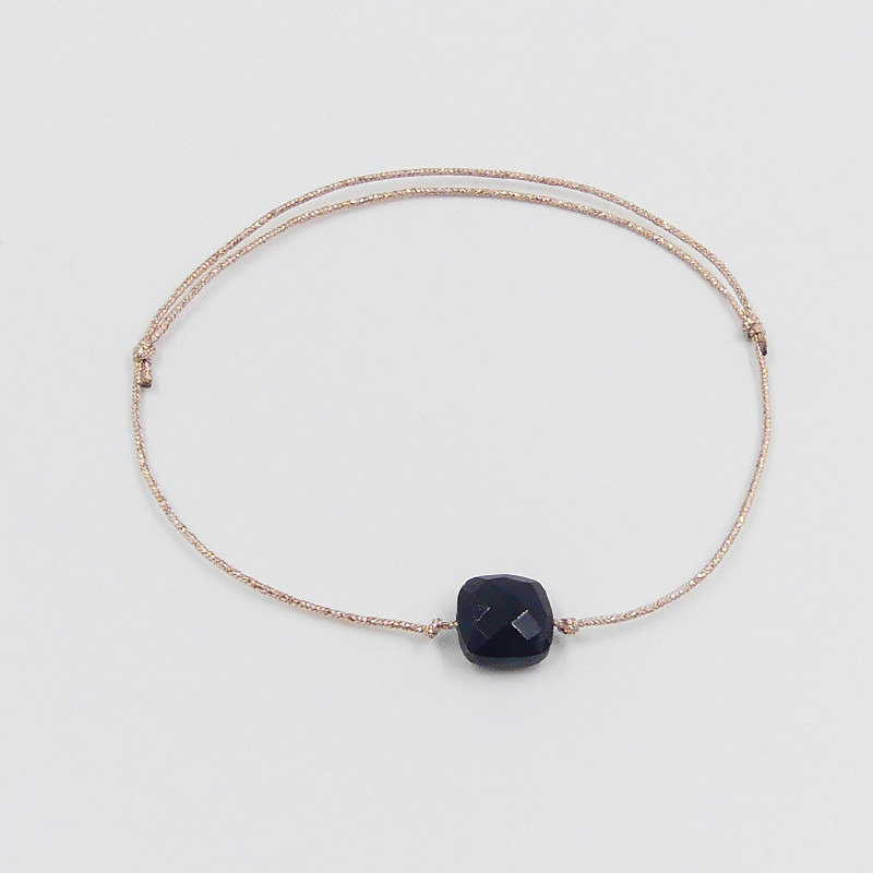 Bracelet Cordon pierres carrées