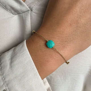 Bracelet Cordon pierres carrées