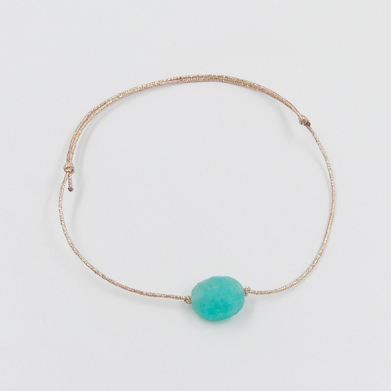 Bracelet Cordon pierres ovales