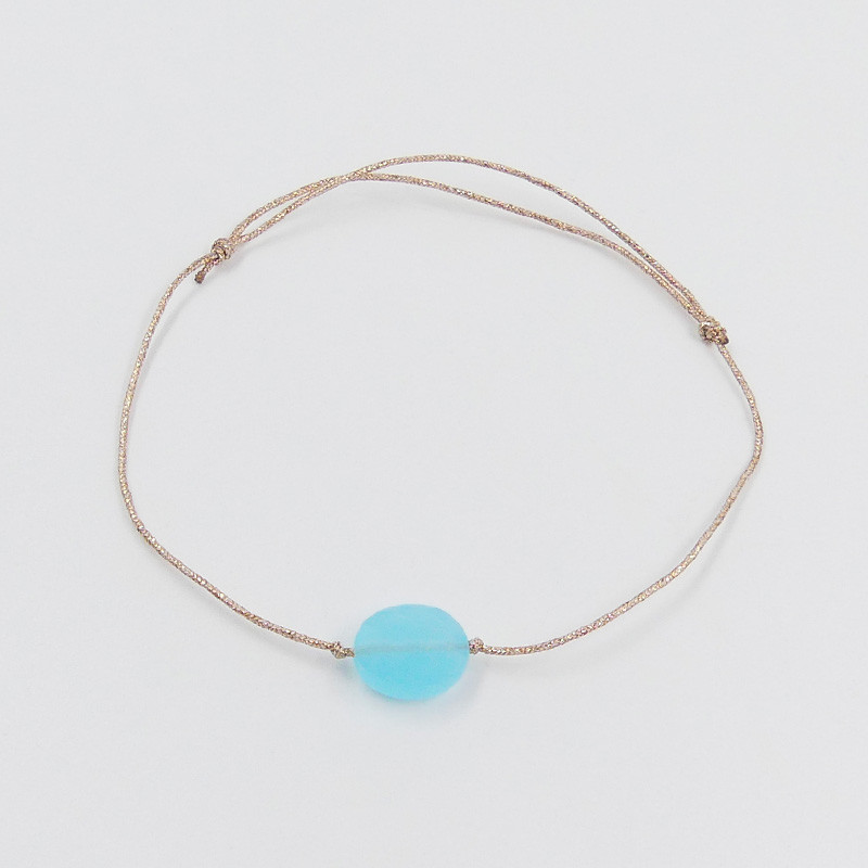 Bracelet Cordon pierres ovales