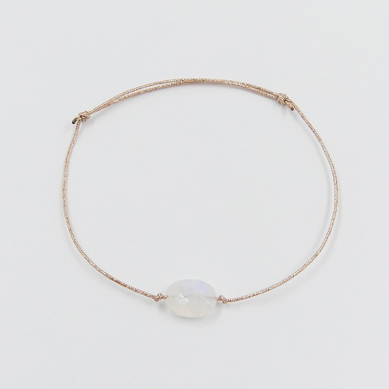 Bracelet Cordon pierres ovales