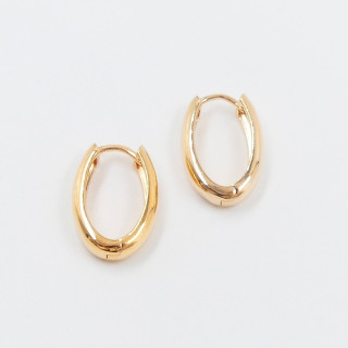 Créoles Plaqué Or ovale