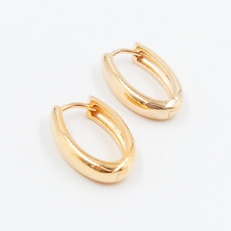 Créoles Plaqué Or ovale