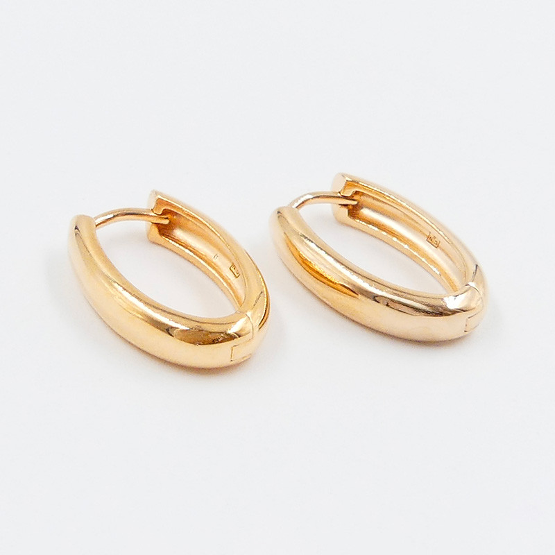 Créoles Plaqué Or ovale