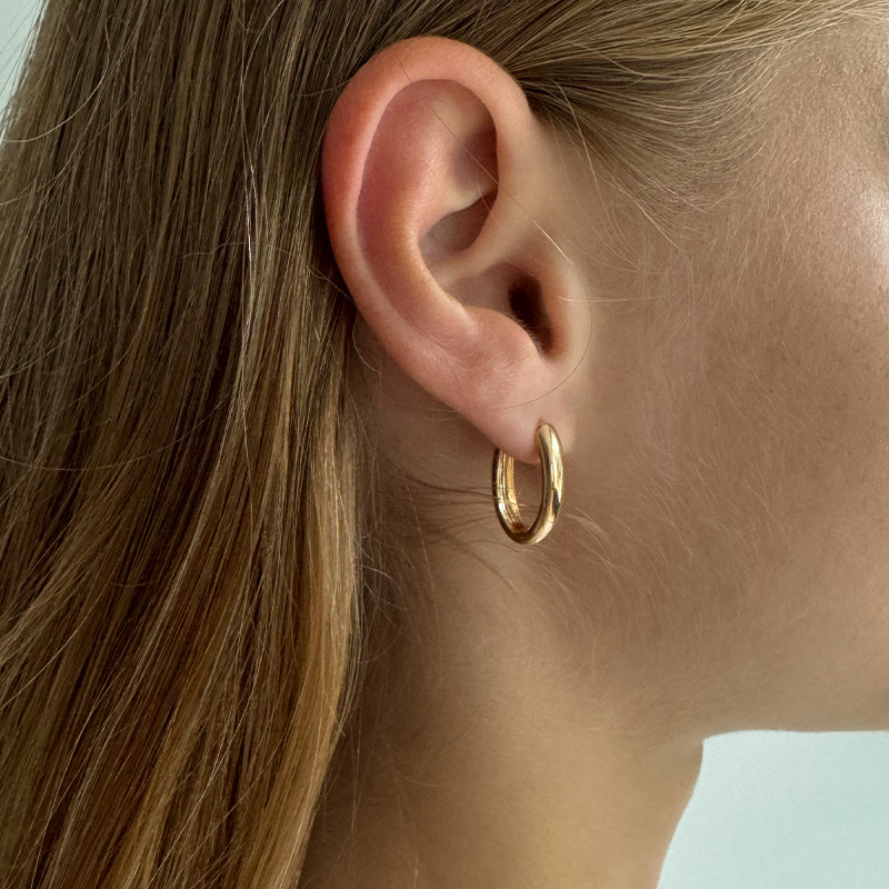 Créoles Plaqué Or ovale