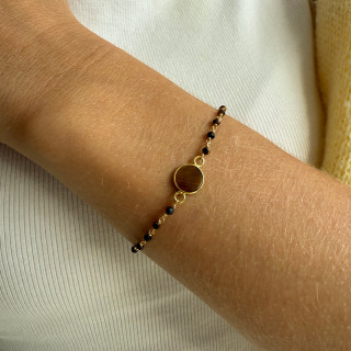 Bracelet Doré pierres oeil de tigre