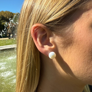 Clous d'oreilles perles d'eau douce 10mm